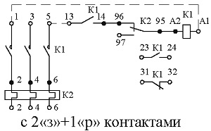 Пускатели электромагнитные ПМ12-010200 схема 2з+1р