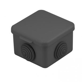 Коробка распаячная КМР-030-036, 4 мембранных ввода (65х65х50) чёрная EKF