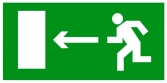 Знак Направление к эвакуационному выходу налево 150х300мм EKF PROxima
