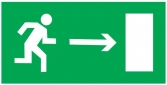Знак Направление к эвакуационному выходу направо 150х300мм EKF PROxima