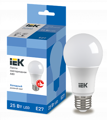 Лампа светодиодная LED A80 шар 25Вт 230В 6500К E27 IEK