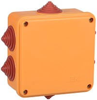 Коробка распаячная огнестойкая ПС 100х100х50мм 2P 4мм2 IP55 6 вводов IEK