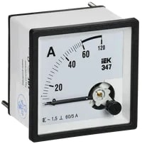 IPA10-6-0060-E Амперметр аналоговый Э47 60/5А класс точности 1,5 72х72 мм IEK