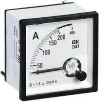 IPA10-6-0200-E Амперметр аналоговый Э47 200/5А класс точности 1,5 72х72 мм IEK