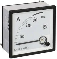 IPA10-6-0600-E Амперметр аналоговый Э47 600/5А класс точности 1,5 72х72 мм IEK