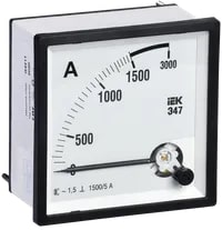 IPA10-6-1500-E Амперметр аналоговый Э47 1500/5А класс точности 1,5 72х72 мм IEK