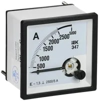 IPA10-6-2500-E Амперметр аналоговый Э47 2500/5А класс точности 1,5 72х72 мм IEK