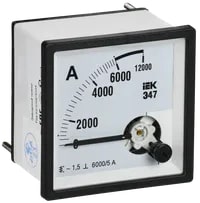 IPA10-6-6000-E Амперметр аналоговый Э47 6000/5А класс точности 1,5 72х72 мм IEK