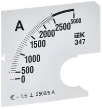 IPA10D-SC-2500 Шкала сменная для амперметра Э47 2500/5А-1,5 72х72 мм IEK