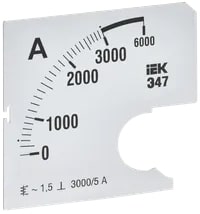 IPA10D-SC-3000 Шкала сменная для амперметра Э47 3000/5А-1,5 72х72 мм IEK