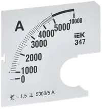 IPA10D-SC-5000 Шкала сменная для амперметра Э47 5000/5А-1,5 72х72 мм IEK
