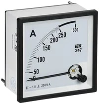 IPA20-6-0250-E Амперметр аналоговый Э47 250/5А класс точности 1,5 96х96 мм IEK