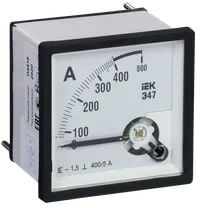 IPA20-6-0400-E Амперметр аналоговый Э47 400/5А класс точности 1,5 96х96 мм IEK