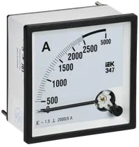 IPA20-6-2500-E Амперметр аналоговый Э47 2500/5А класс точности 1,5 96х96 мм IEK