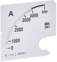 IPA20D-SC-4000 Шкала сменная для амперметра Э47 4000/5А-1,5 96х96 мм IEK