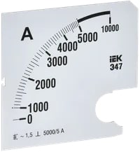 IPA20D-SC-5000 Шкала сменная для амперметра Э47 5000/5А-1,5 96х96 мм IEK