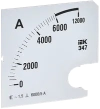 IPA20D-SC-6000 Шкала сменная для амперметра Э47 6000/5А-1,5 96х96 мм IEK