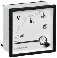 IPV20-6-0600-E Вольтметр аналоговый Э47 600В класс точности 1,5 96х96 мм IEK