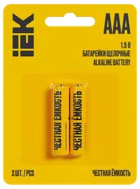 ABT-LR03-OP-L02 Батарейка щелочная Alkaline Optima LR03/AAA (2шт/блистер) IEK