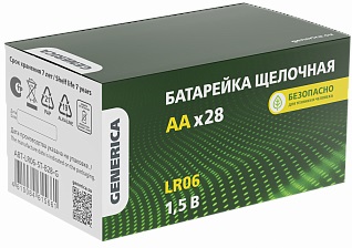 ABT-LR06-ST-B28-G Батарейка щелочная Alkaline LR06/AA (28шт/бокс) GENERICA