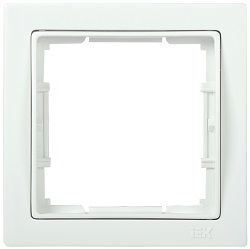 Рамка 1-местная квадратная РУ-1-ББ BOLERO Q1 белый IEK
