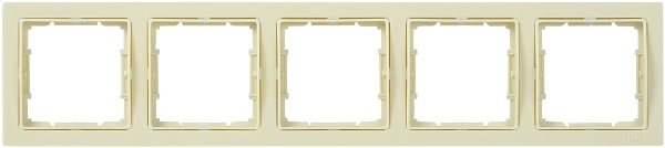 Рамка 5-местная квадратная РУ-5-БК BOLERO Q1 кремовый IEK
