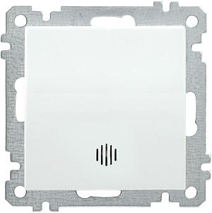 Выключатель 1-клавишный с индикацией ВС10-1-1-Б 10А BOLERO белый IEK