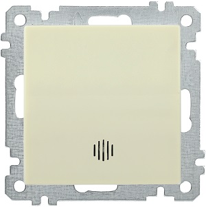 Выключатель 1-клавишный с индикацией ВС10-1-1-Б 10А BOLERO кремовый IEK