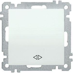 Выключатель 1-клавишный перекрестный ВС10-1-3-Б 10А BOLERO белый IEK