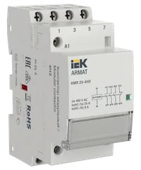 AR-KMR20-025-04-024 Контактор модульный KMR 25А 24В AC/DC 4НЗ ARMAT IEK