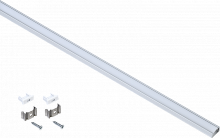 Профиль алюминиевый для светодиодной ленты LED ленты 1607 накл. прям. 2м к-т опал IEK