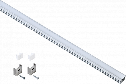 Профиль алюминиевый для светодиодной ленты LED ленты 1712 накл. прям. 2м к-т опал IEK 