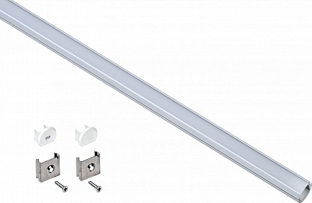 Профиль алюминиевый для светодиодной ленты LED ленты 1816 накл. круг. 2м к-т опал IEK 