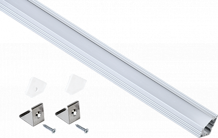 Профиль алюминиевый для светодиодной ленты LED ленты 1919 накл. тр. 2м к-т опал IEK