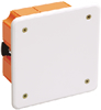Коробка КМ41022 распаячная для полых стен (с саморезами, пласт. лапки, с крышкой)