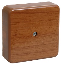 Коробка КМ41206-05 распаячная для о/п 50х50х20 мм дуб (4 клеммы 3мм2)