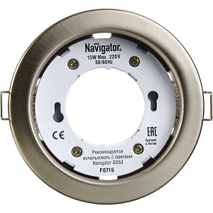 Встраиваемый светильник NGX-R1-004-GX53 Сатин-хром Navigator
