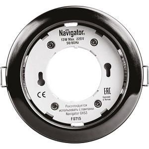 Встраиваемый светильник NGX-R1-005-GX53 Черный хром Navigator