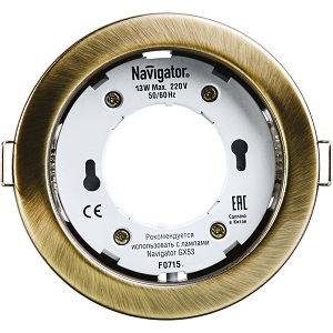 Встраиваемый светильник NGX-R1-007-GX53 Черненая бронза Navigator