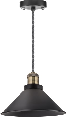 Светильник подвесной NIL-WF02-008-E27 60Вт 1,5м. метал. черный/бронза