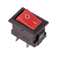 36-2011 Выключатель клавишный красный Micro 250V 3А (2с) ON-OFF (RWB-101) REXANT