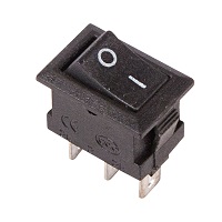 36-2030 Переключатель клавишный черный Micro 250V 3А (3с) ON-ON (RWB-102) REXANT