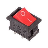 36-2111 Выключатель клавишный красный Mini 250V 6А (2с) ON-OFF (RWB-201, SC-768) REXANT