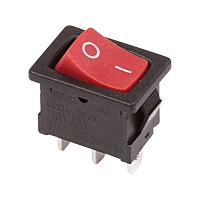 36-2131 Переключатель клавишный красный Mini 250V 6А (3с) ON-ON (RWB-202, SC-768) REXANT
